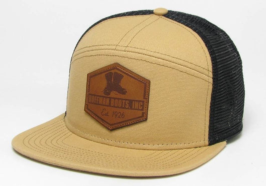 Hoffman Flat Brim Straw / Black  Hat